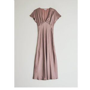 NWT Stelen Cameron Satin Lilac Purple Midi Dress
